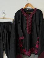Black&Red Farshi Salwar Suit Set