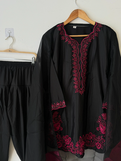 Black&Red Farshi Salwar Suit Set
