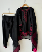Black&Red Farshi Salwar Suit Set