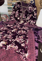 Velvet Embroidery 3pcs Suit for Women ✨