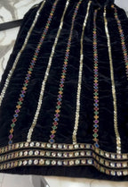 Premium Velvet Embroidery 3-Piece Suit ✨