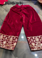 Pack of 2 Velvet Embroidery 3pcs Suits  💖