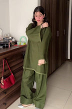 Winter 2pcs Shirt & Plazo  Set for Women ❄️