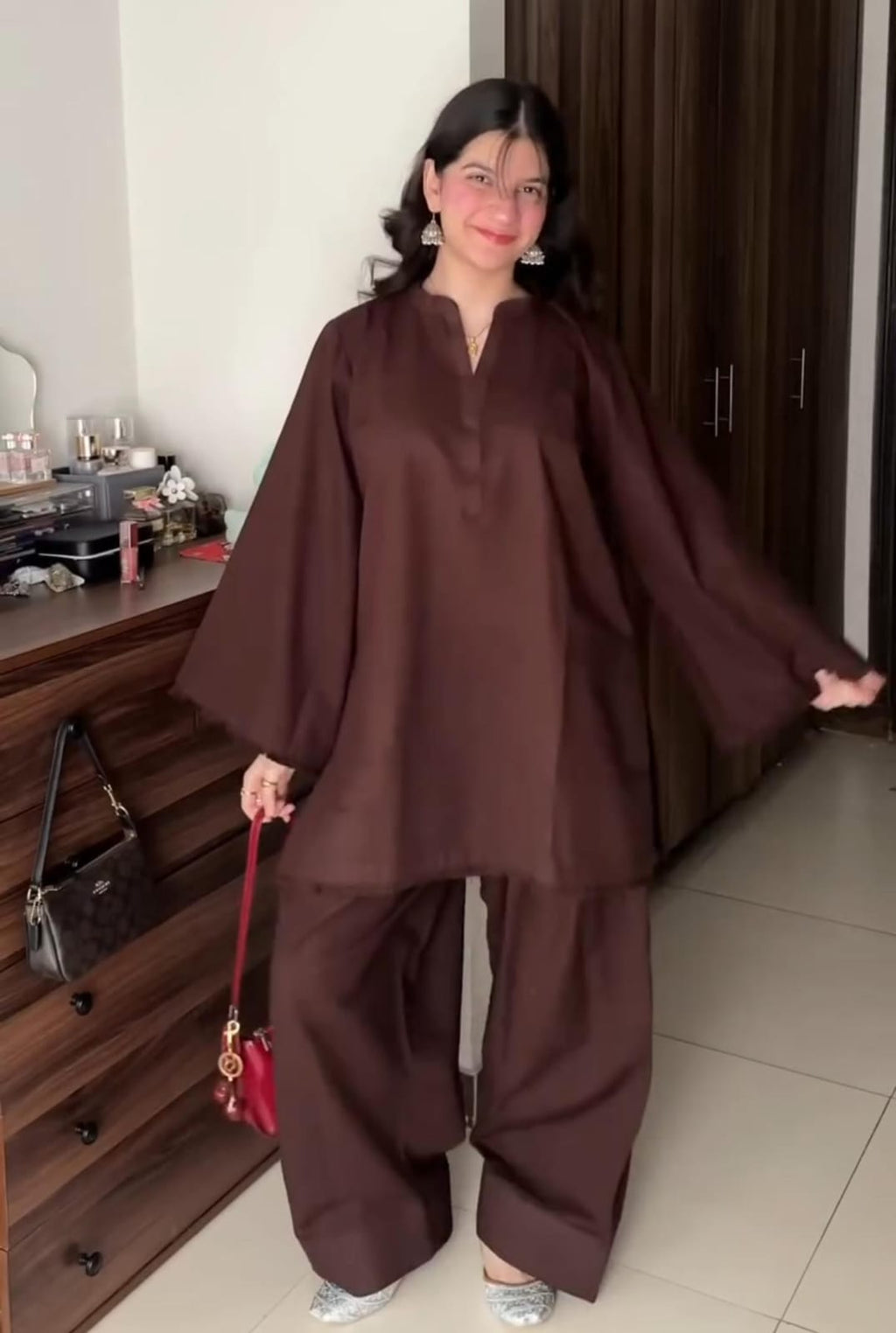 Winter 2pcs Shirt & Plazo  Set for Women ❄️