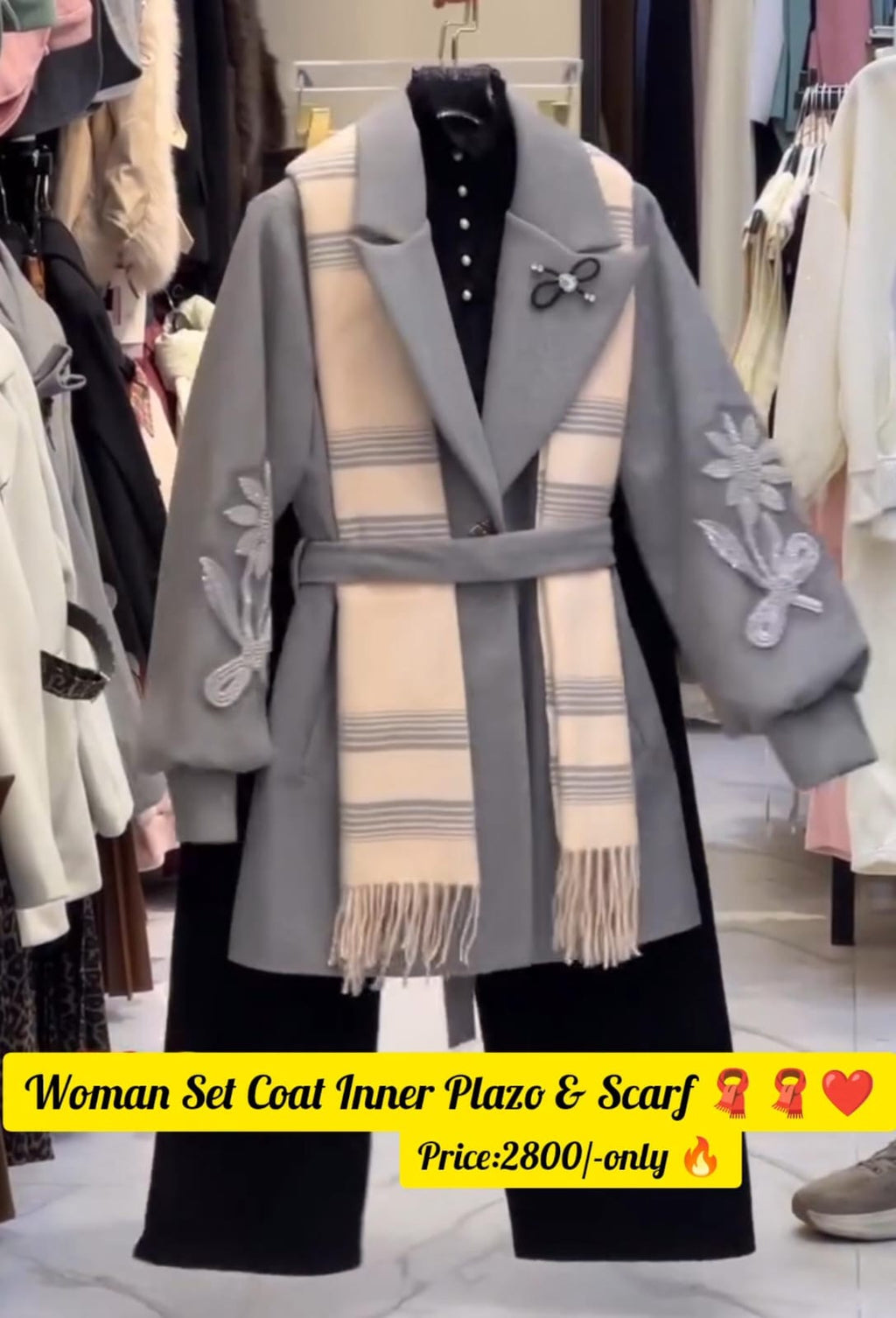 Women’s Winter Set (Coat + Inner + Pant + Scarf)❄️