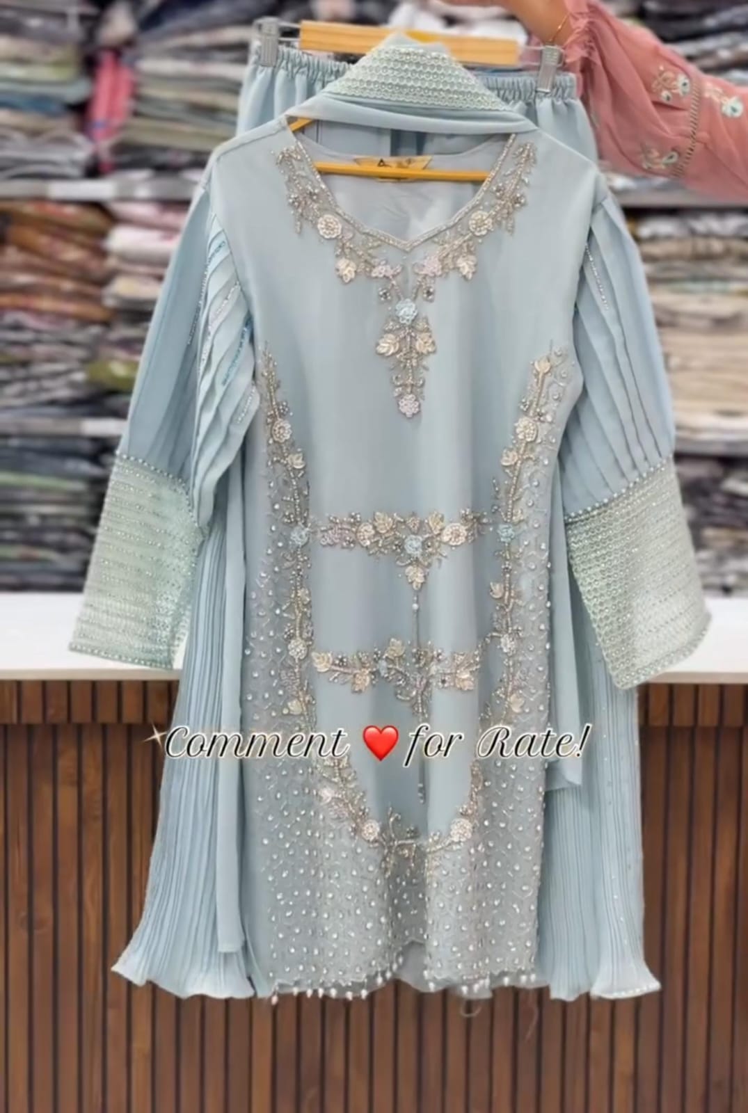 Eid Collection Gharara 3pcs Embroidery Suit