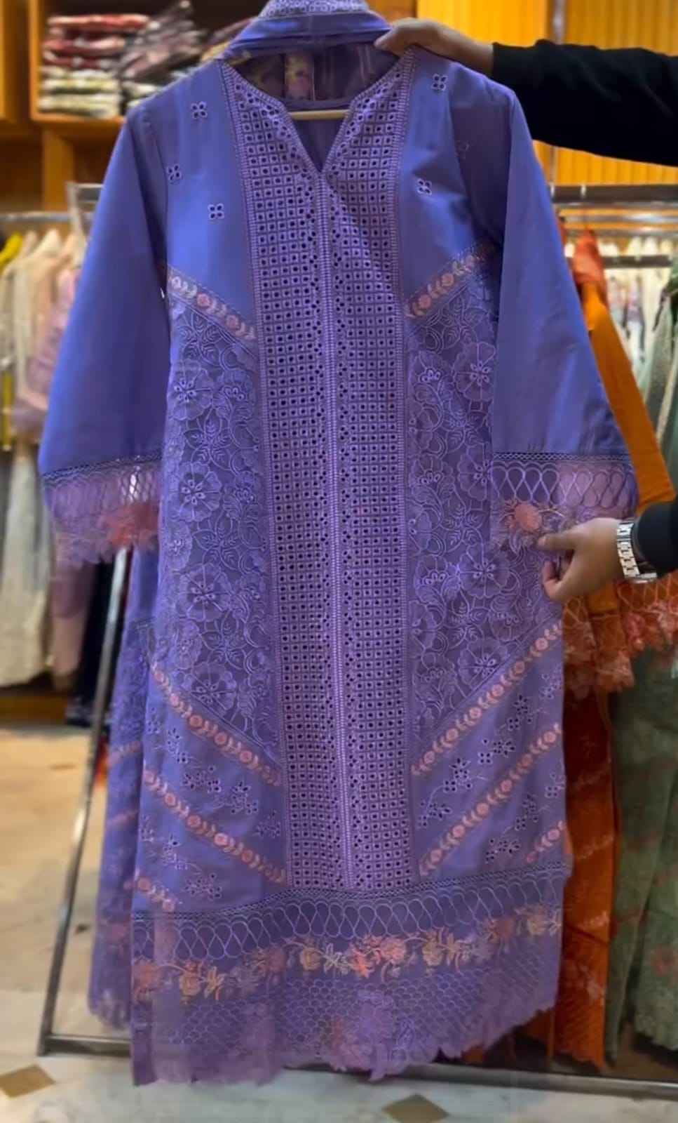 Women Embroidery 3pcs Suit for Eid