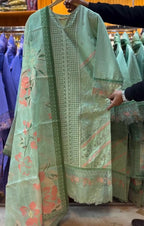 Women Embroidery 3pcs Suit for Eid