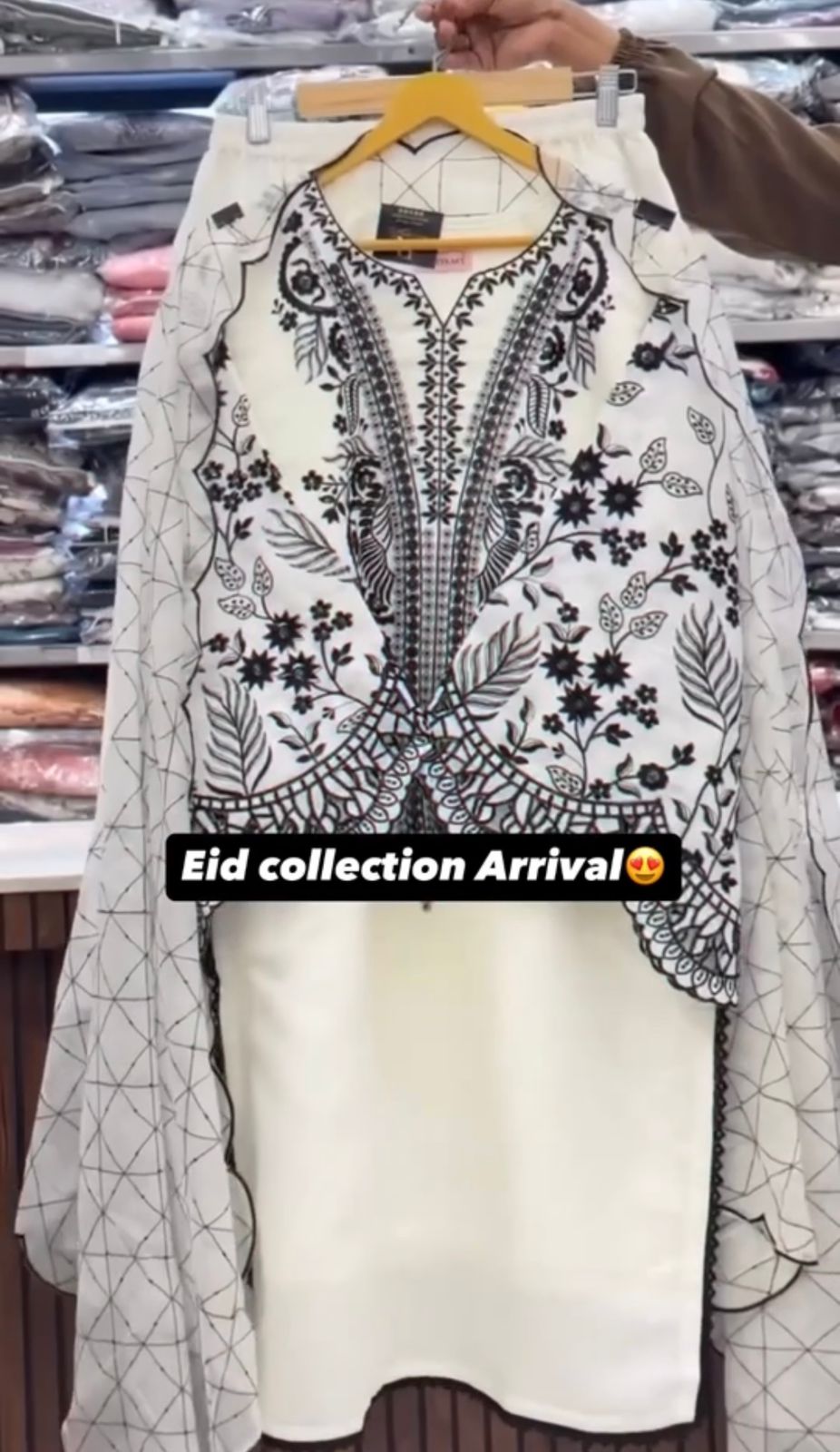 Elegant Embroidered 3PCS Eid Kurti – New Arrival