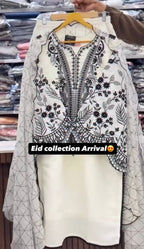 Elegant Embroidered 3PCS Eid Kurti – New Arrival
