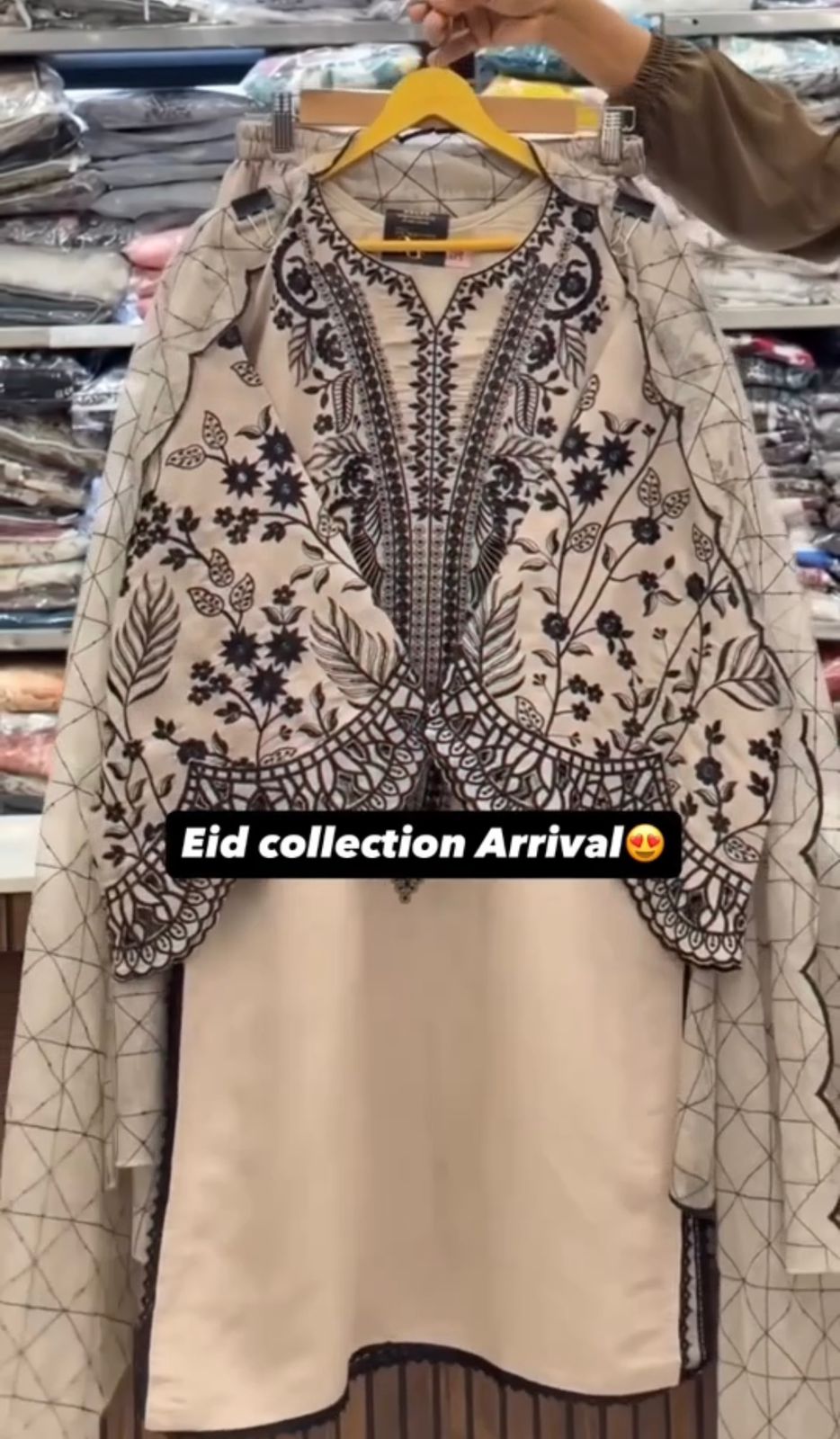 Elegant Embroidered 3PCS Eid Kurti – New Arrival