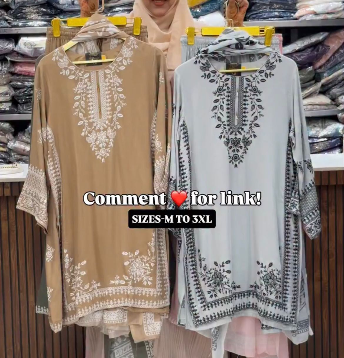 3Pcs Embroidered New Suit For Eid