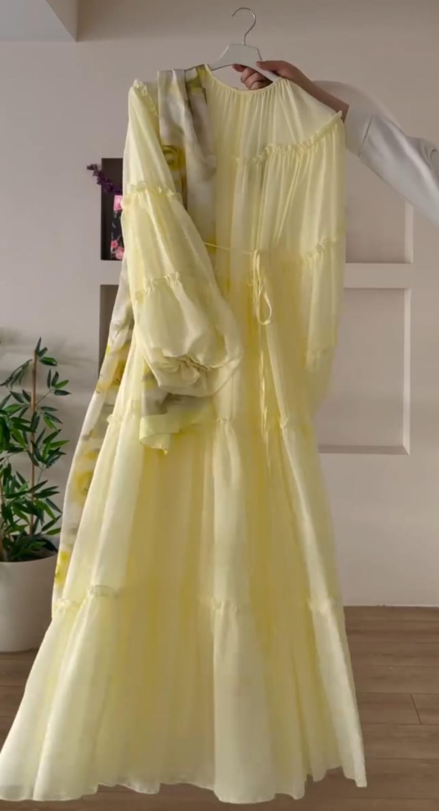 2-Piece Women Frock with Scarf Set ✨