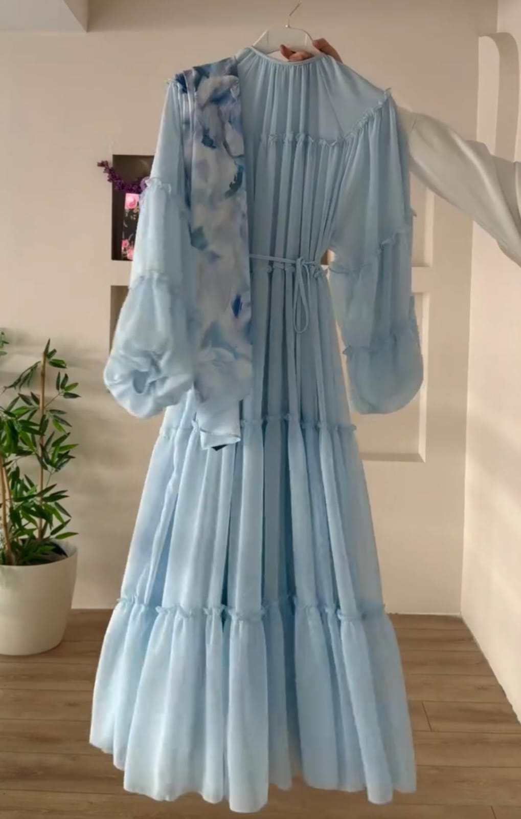 2-Piece Women Frock with Scarf Set ✨