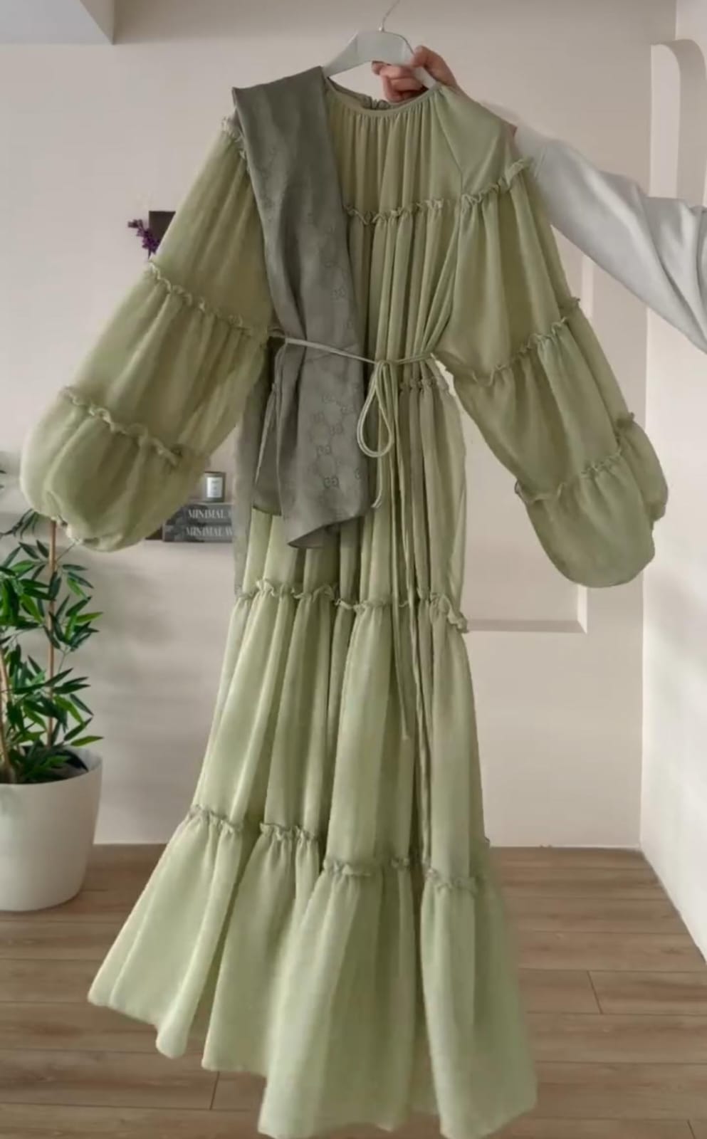 2-Piece Women Frock with Scarf Set ✨