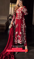Eid Collection 3pcs Embroidery Suit For Women 🌙✨