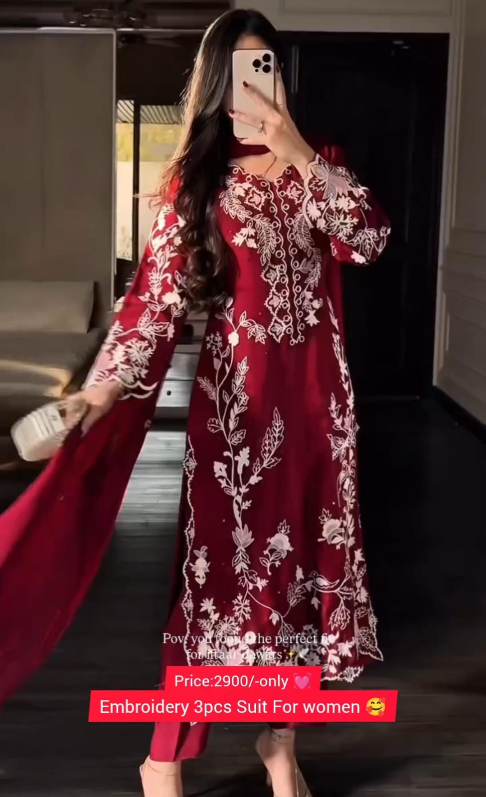 Eid Collection 3pcs Embroidery Suit For Women 🌙✨