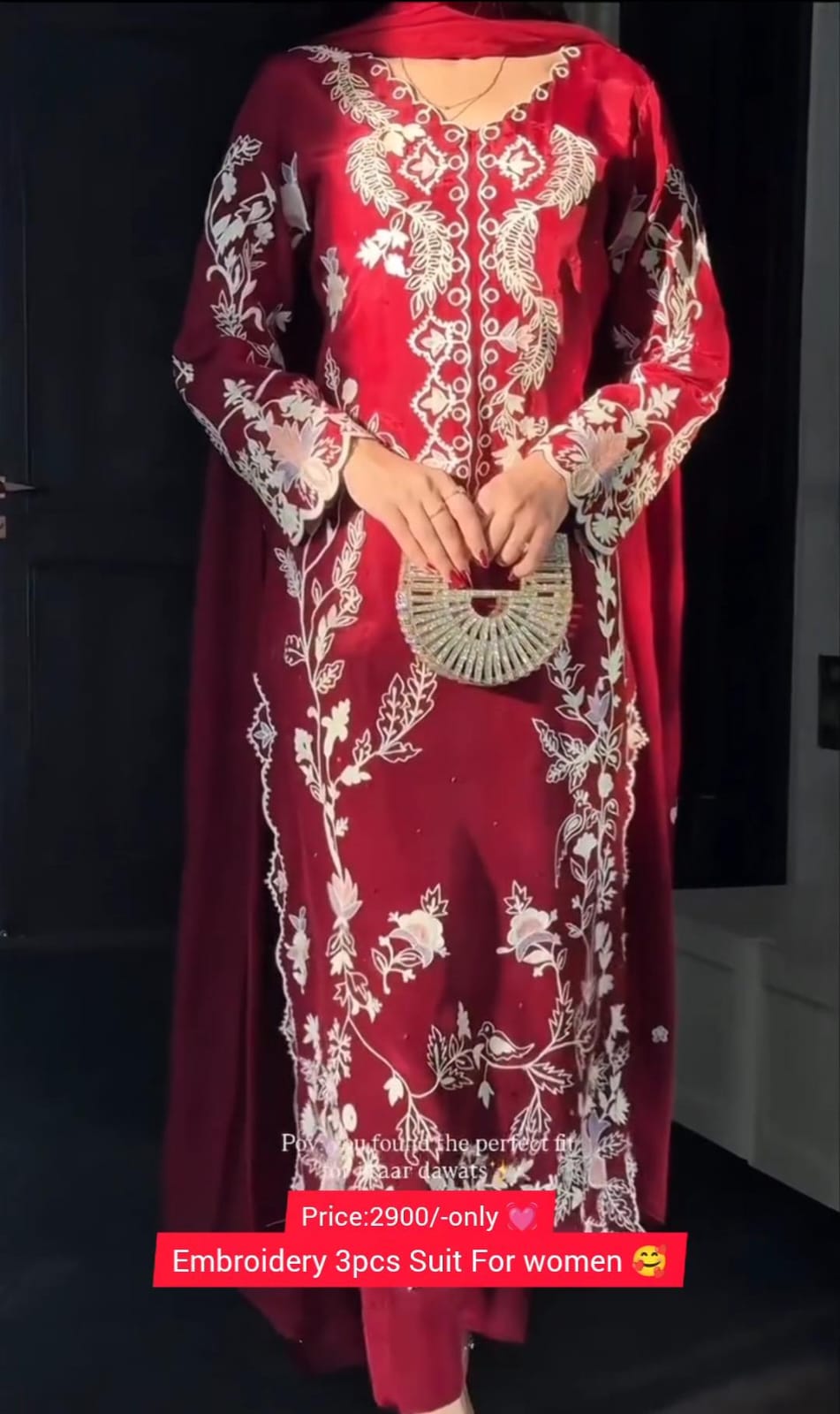 Eid Collection 3pcs Embroidery Suit For Women 🌙✨