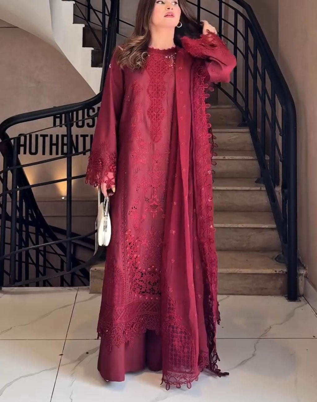 Premium Embroidery 3pcs Suit For Women ✨