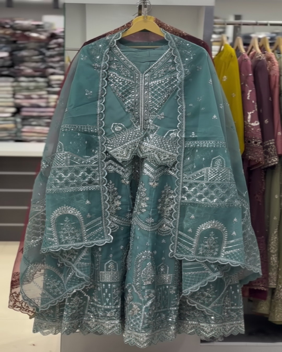 3pcs Luxury Embroidered Dress with Dupatta