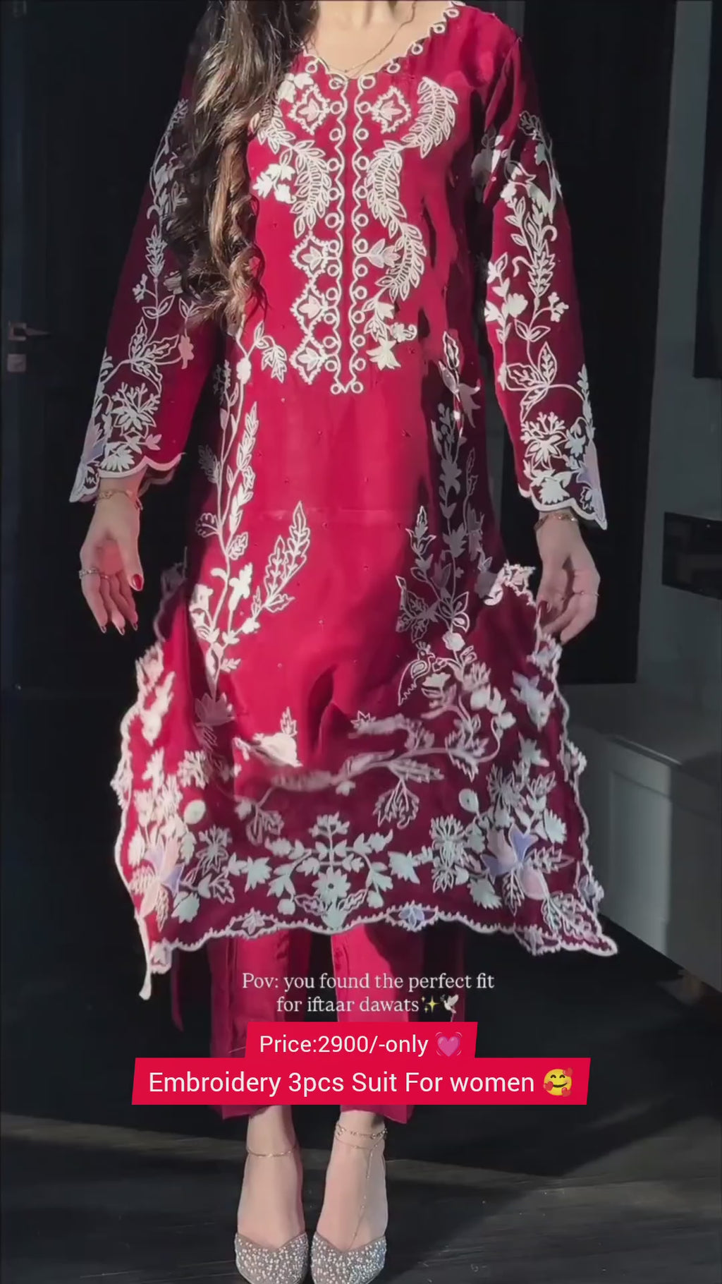 Eid Collection 3pcs Embroidery Suit For Women 🌙✨