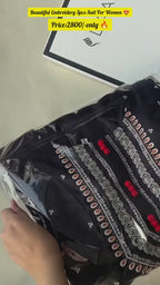 Eid Collection Embroidered 3-Pcs Suit for Women ✨🌙