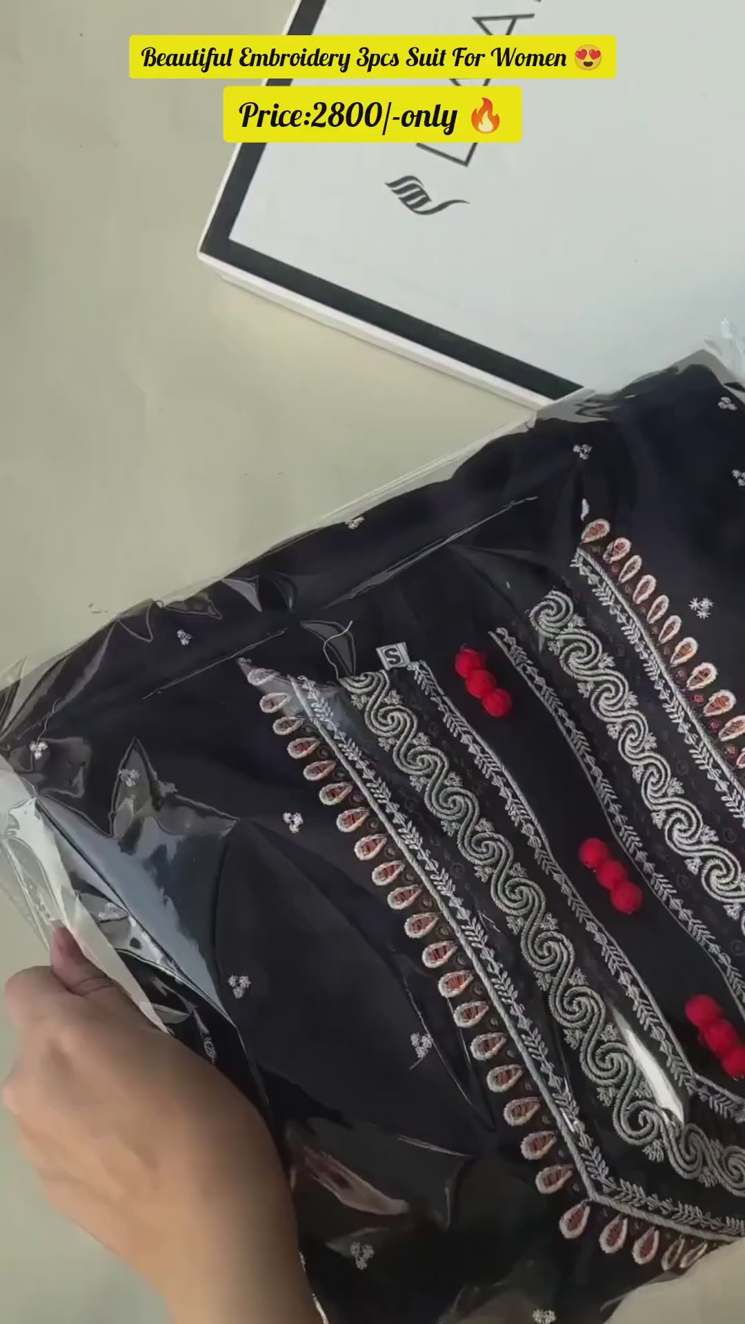 Eid Collection Embroidered 3-Pcs Suit for Women ✨🌙