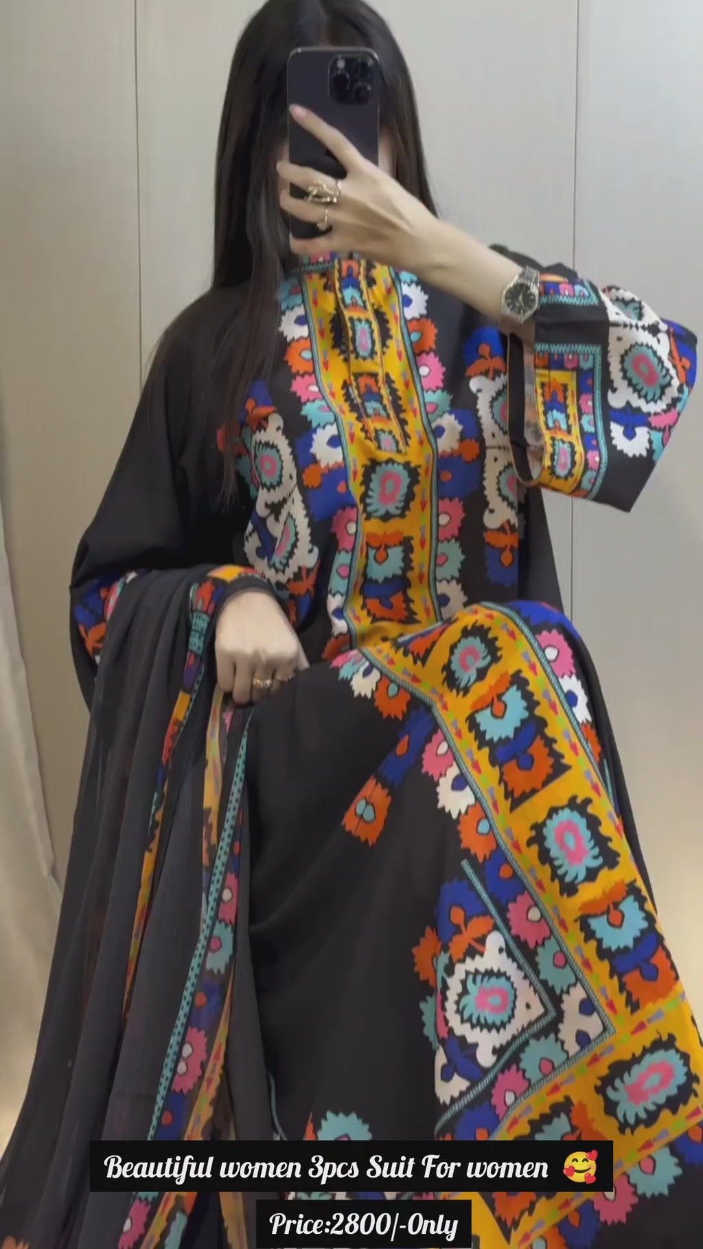 Beautiful Printed 3-Piece Suit for Women ✨