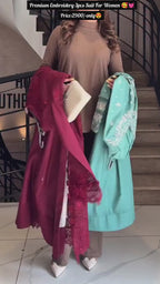 Premium Embroidery 3pcs Suit For Women ✨