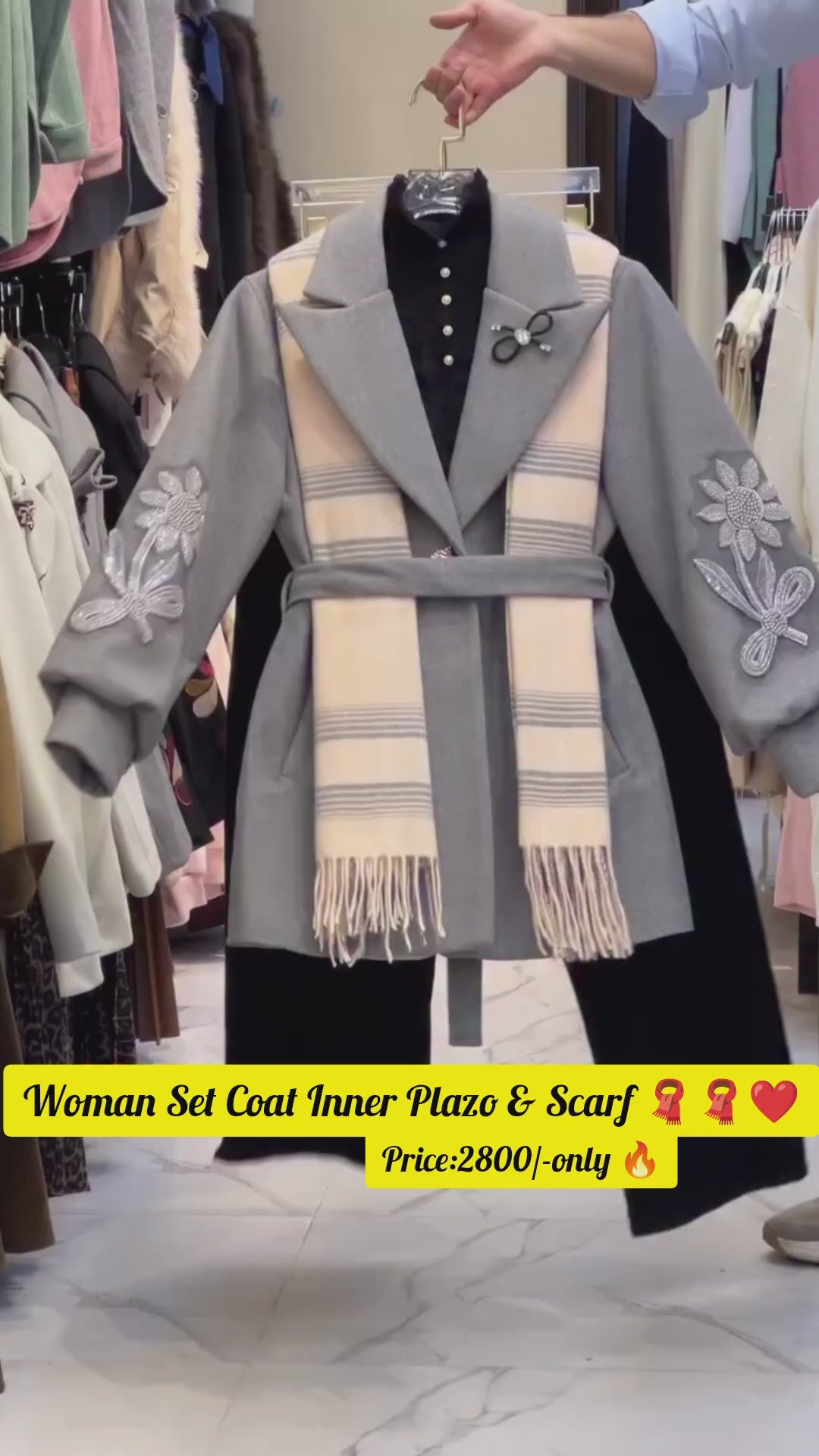 Women’s Winter Set (Coat + Inner + Pant + Scarf)❄️