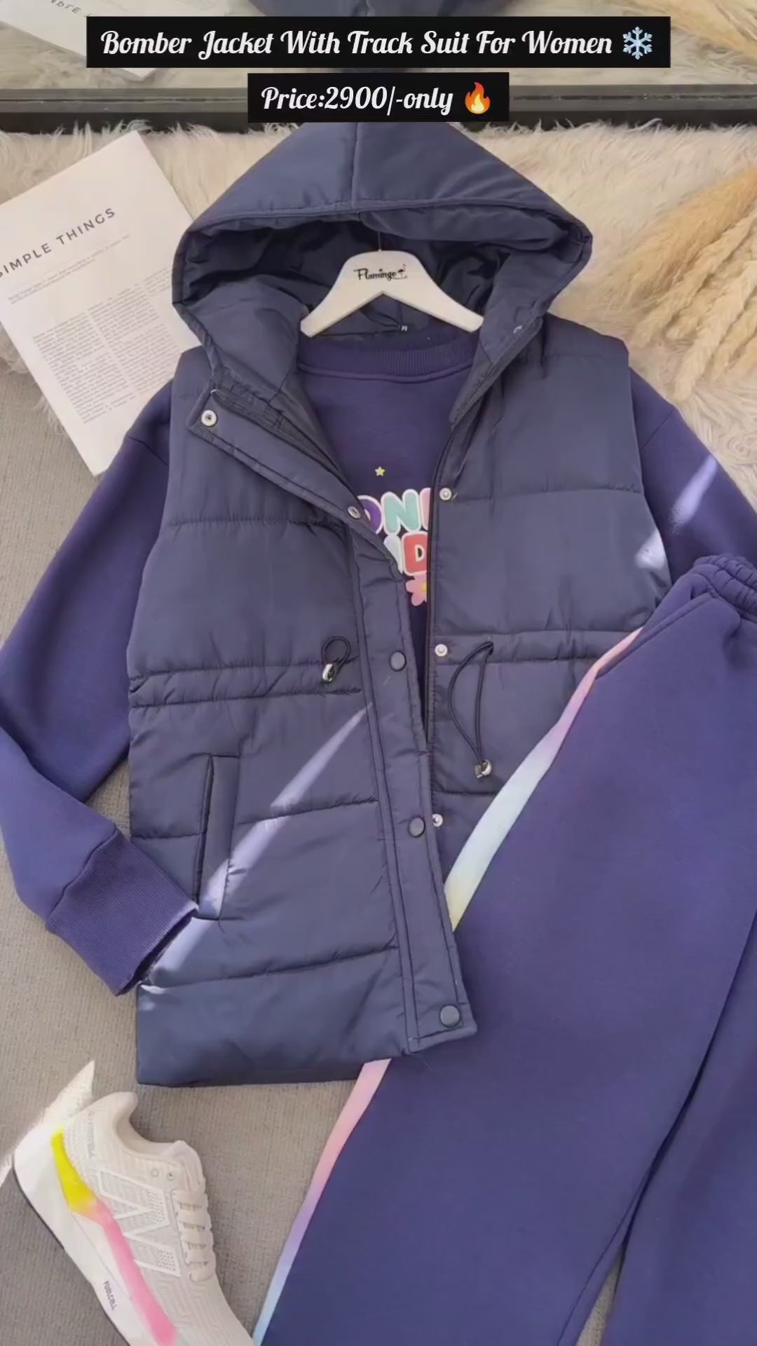 Bomber Jacket with Tracksuit for Women✨