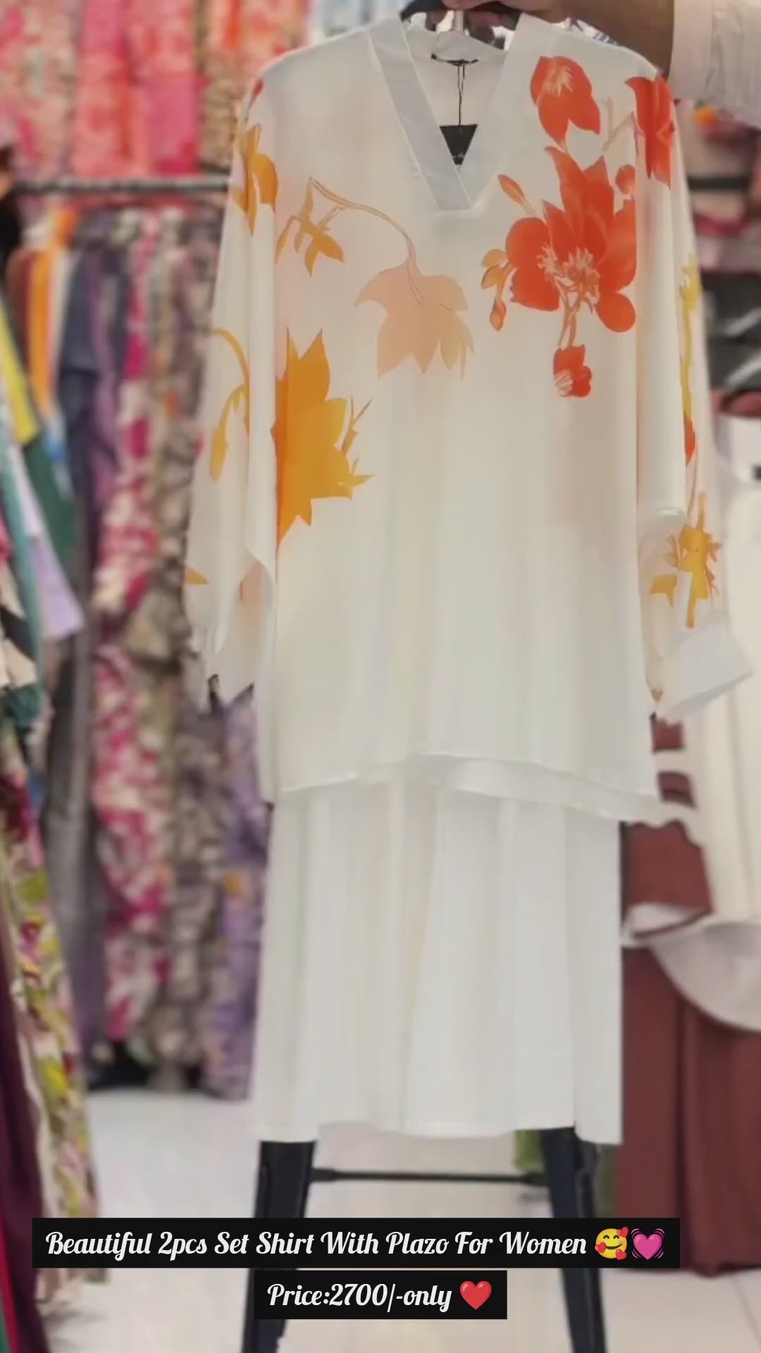 Beautiful 2pcs Suit Shirt With Plazo For Women🌸